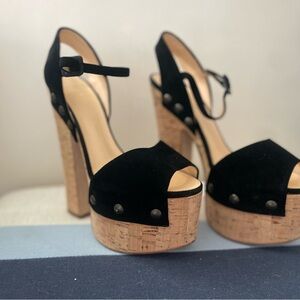 Giuseppe Zanotti (50081 ) 8.5 - Black Platform Wedge Sandals